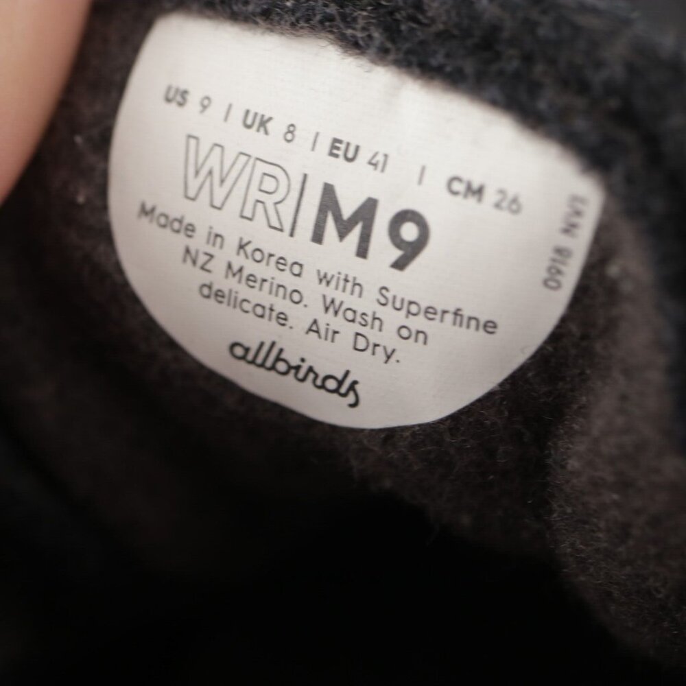 Allbirds Mens WR Wool Runner Running Shoe Size 9 Gray Merino Sneaker Athletic - Picture 11 of 13